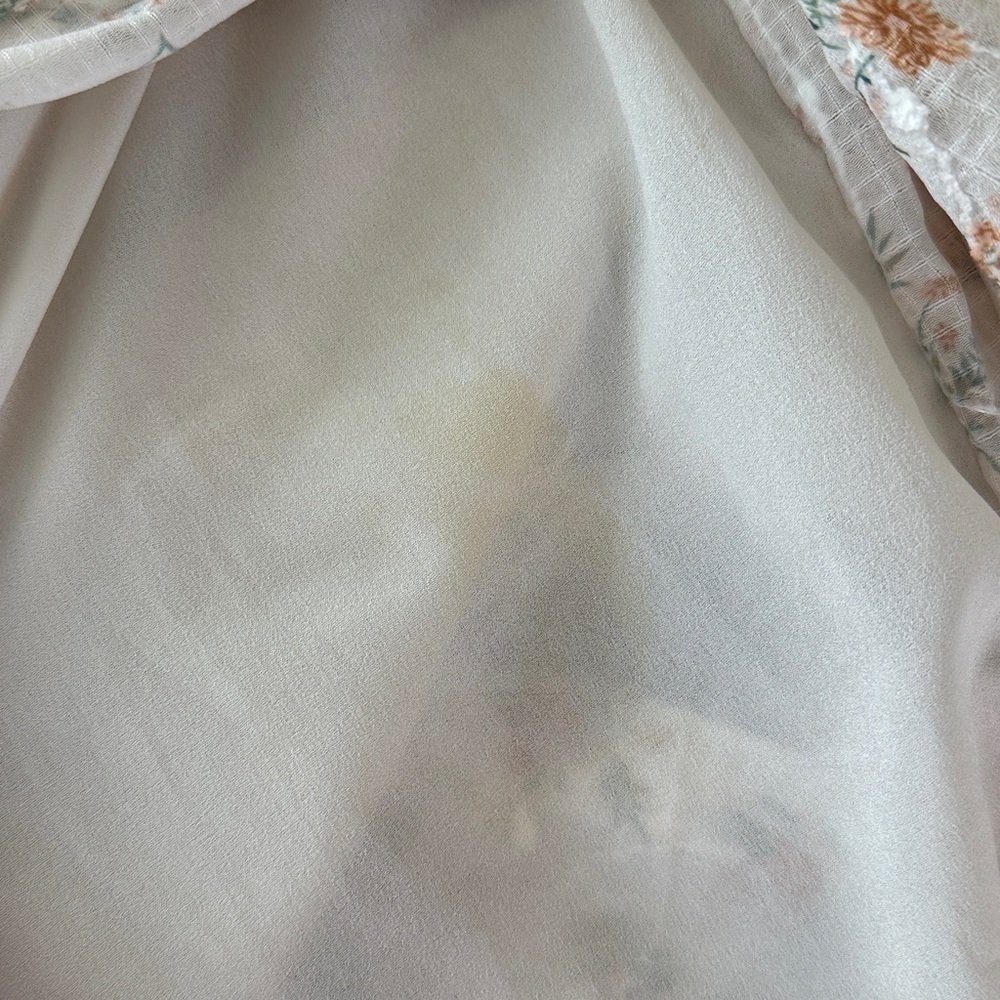 En Saison Floral Mini Button Down Dress with Puff Sleeves Size Medium - Picture 6 of 6